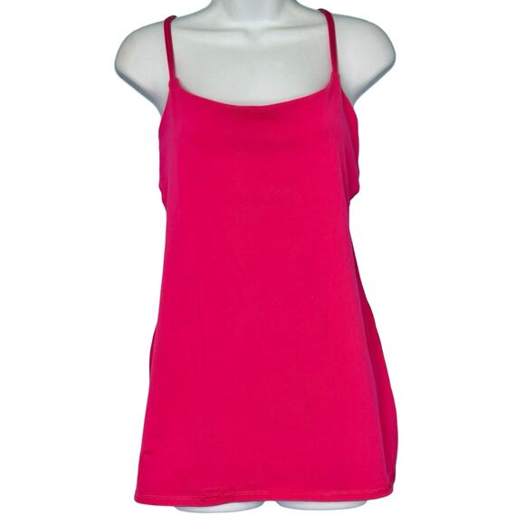 Lululemon Dancing Warrior Tank Jewelled Magenta Pink Luon Strappy Back Size 8 - Picture 2 of 9